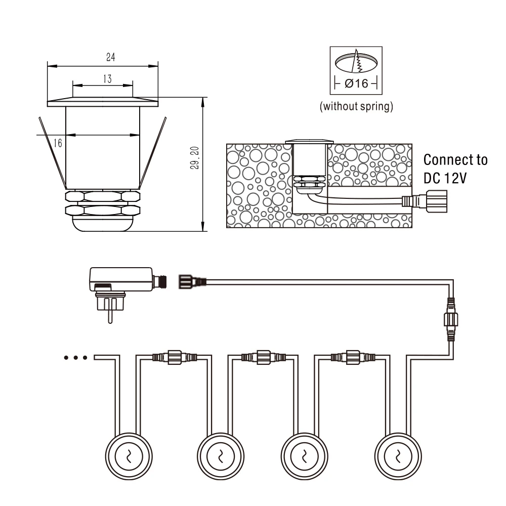 Luces Led empotradas para valla, iluminación para debajo de la cubierta, escalones para exteriores, escaleras, jardín, Ideas de iluminación, juego de 10 piezas, U102