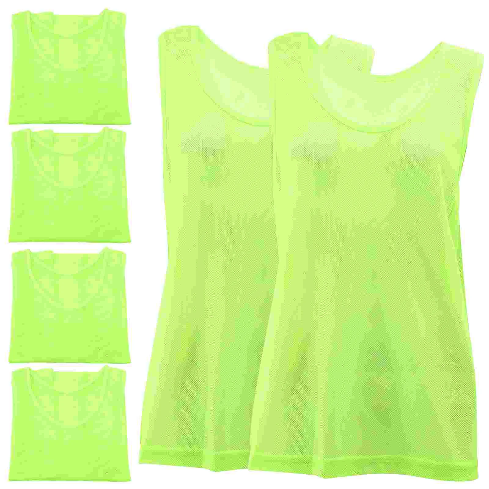 

6pcs Football Training Vests Polyester Mesh Pinnies for Soccer Basketball Volleyball Team Sports Lightweight Quick Dry