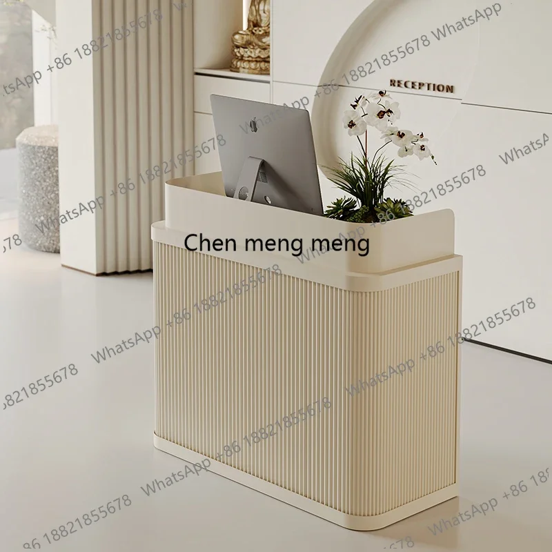

z0189Unique Salon Reception Desks Modern Shelves Best Company Aesthetic Reception Desks European Comptoire Accueil Trendy Furnit