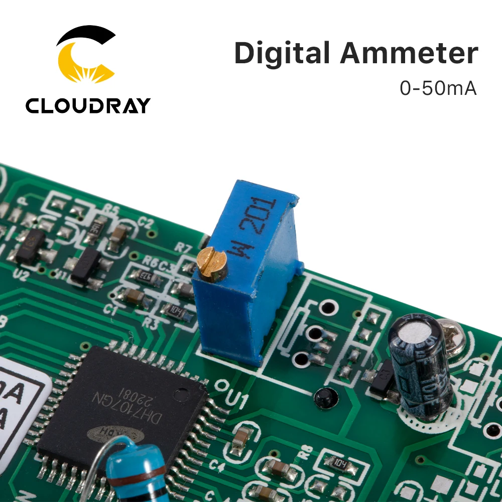 Cloudray-amperímetro Digital LED de 50mA, medidor de Panel de amperios analógicos DC 0-50mA, corriente para máquina cortadora de grabado láser CO2