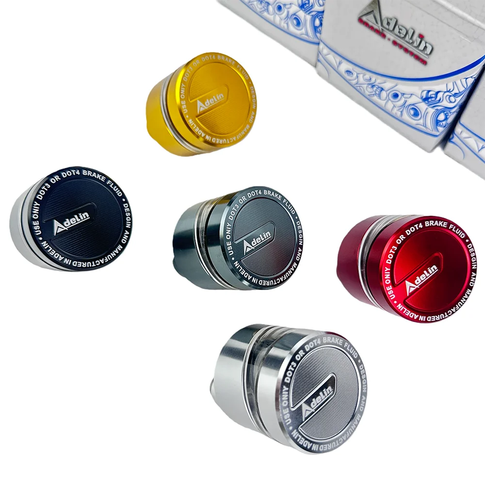 خزان سائل الفرامل للدراجات النارية من Adelin باستخدام الحاسب الآلي أداء الألومنيوم كوب الزيت الخلفي الأصلي العالمي المباشر