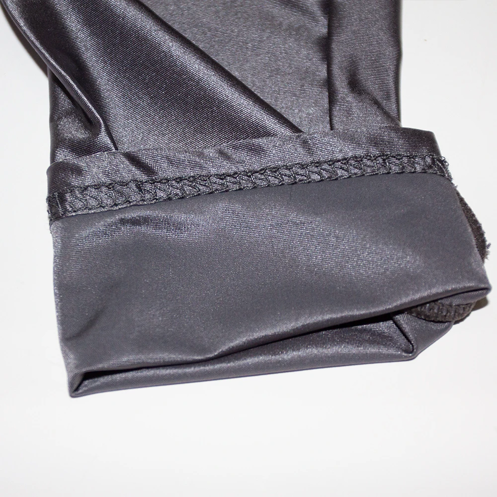 Fermeture éclair Invisible entrejambe ouvert été brillant Ultra-mince voir à travers les pantalons de Yoga taille haute Leggings Sexy pantalons serrés en Satin femmes