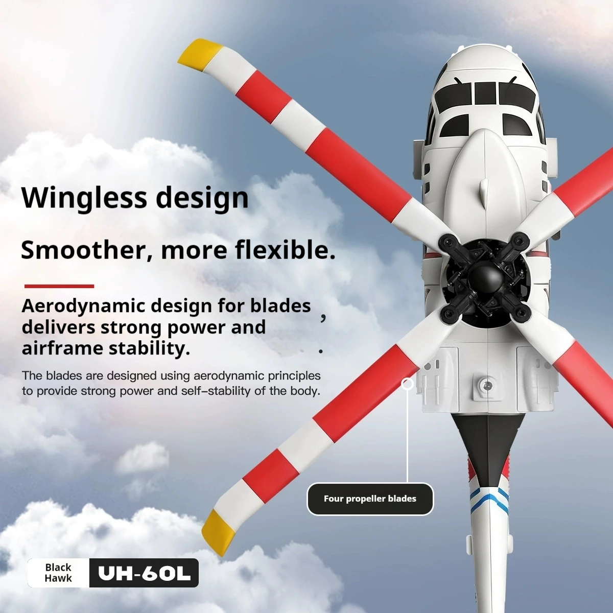 نسخة مطورة K170 K270 (بلاك هوك UH-60L) تدفق بصري بدون فرش إصدار ارتفاع ثابت طائرة هليكوبتر رباعية الاتجاه جيروسكوب 6 محاور #3