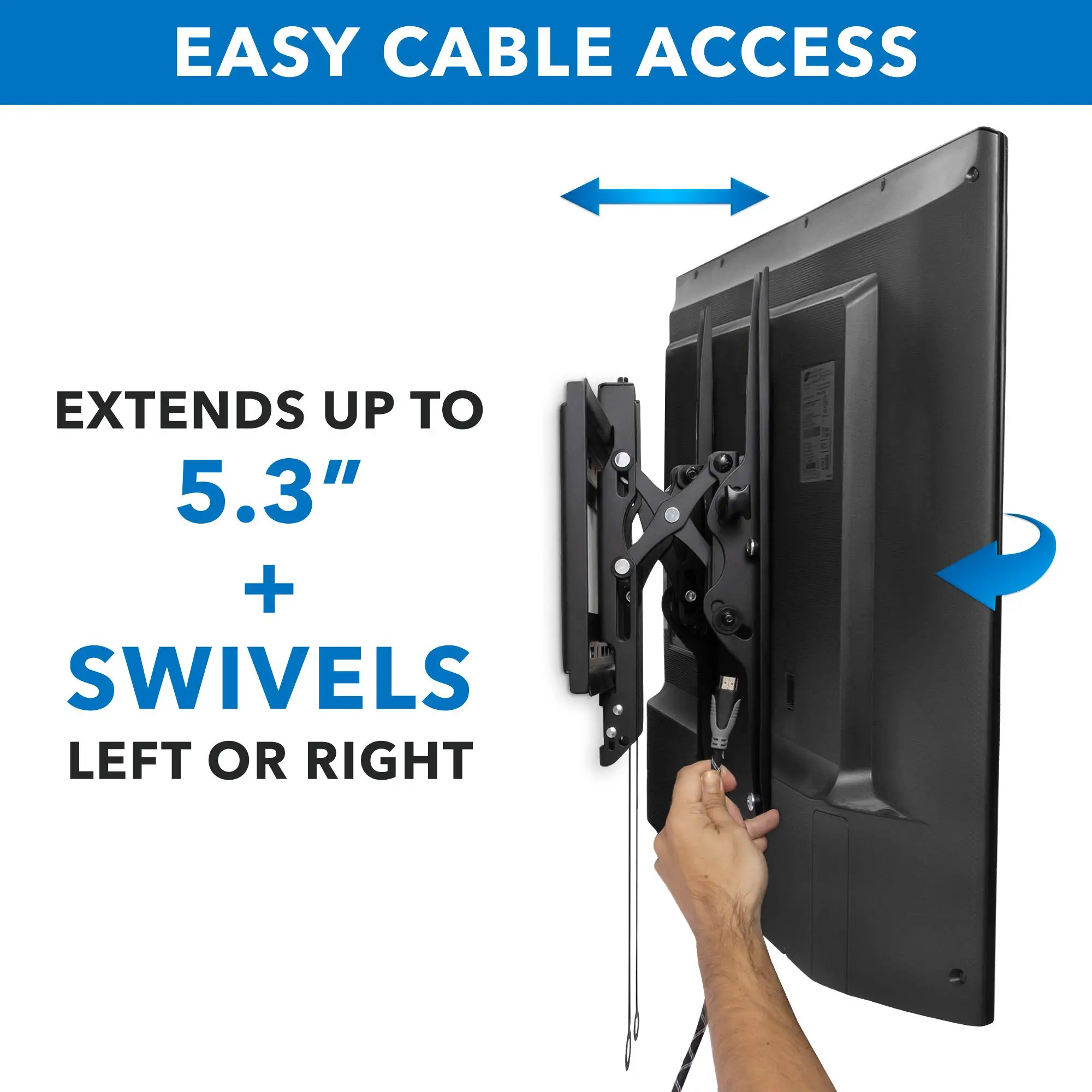 Advanced Tilt TV Wall Mount | Full Tilting Extendable Mounting Bracket | Fits 37