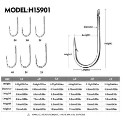Anzuelos de Pesca de Acero con Alto Contenido de Carbono, Anzuelos Negros para Carpa Cruciana, con Púas, para Pesca en Roca, Pesca de Mesa, Pesca con Mosca, 20 Piezas