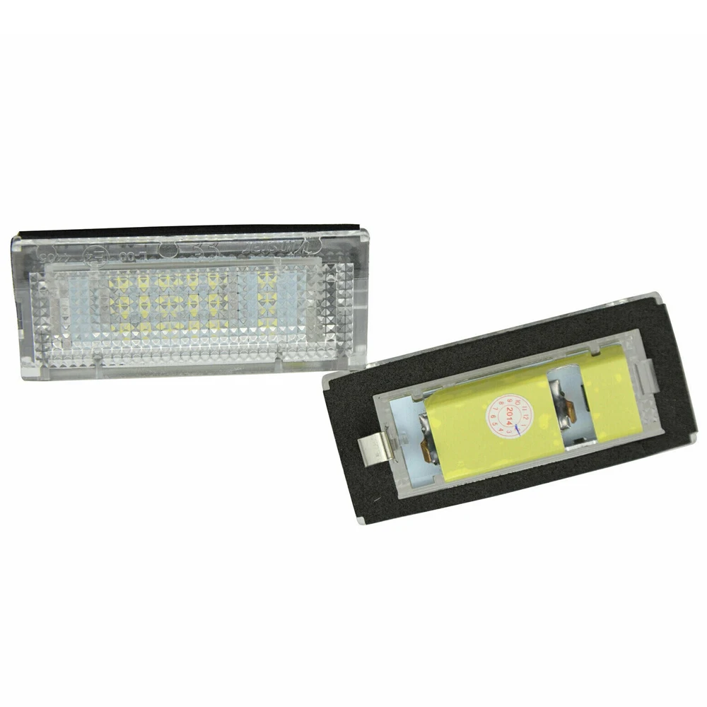 License Plate Lights Fit for BMW E46 12-30V Plug-and-play License Plate Lights with 18 Led Beads