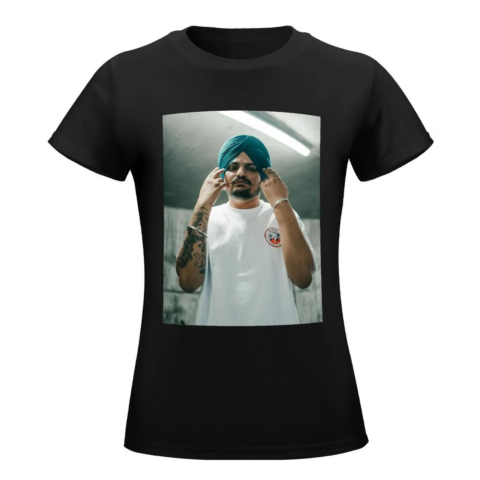 Sidhu moose wala poster T-Shirt female tees t-shirt dress for Women sexy