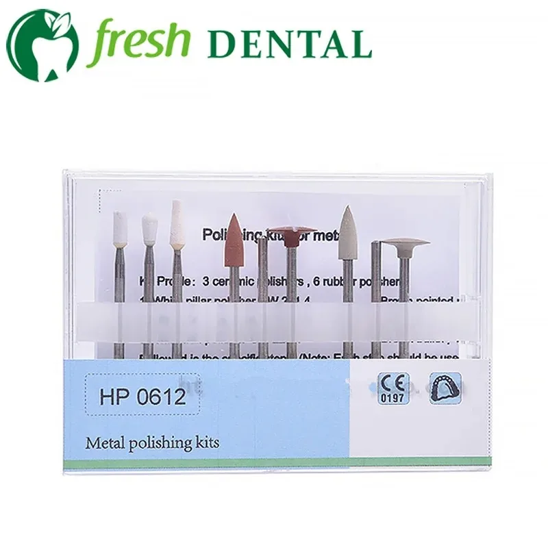 Dental Metal Crown Polishing Kit Low Speed Handpiece Underpinning Shaping Tools SL605 Kit for Dental Professionals