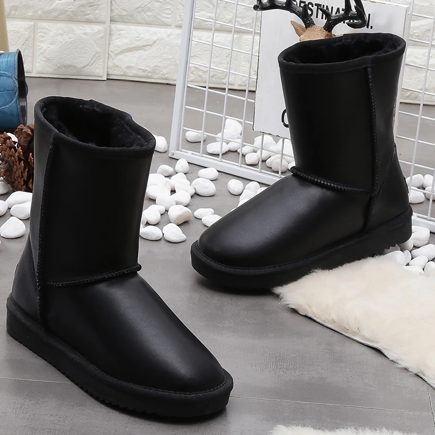 Stivali da neve classici in vera pelle di vacchetta di alta qualità Australia stivali da donna scarpe invernali calde per le donne