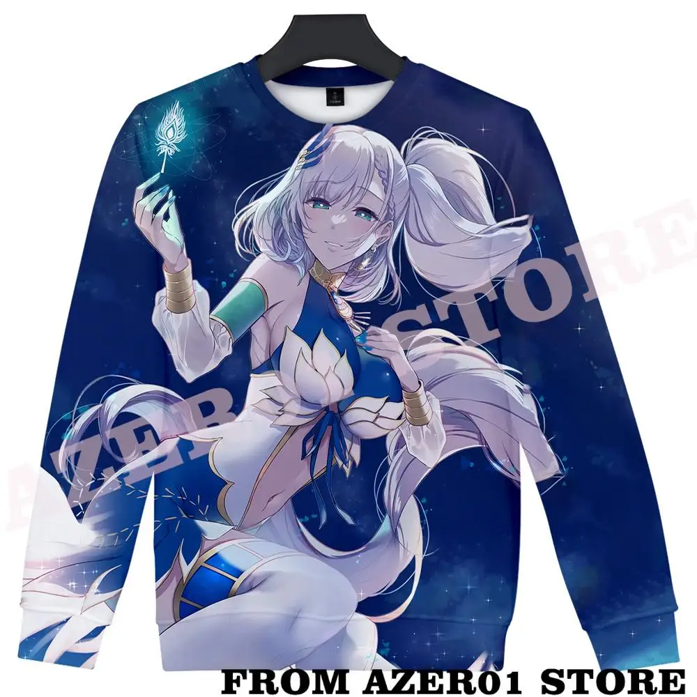 HOLOLIVE VTuber Pavolia Reine Merch CREWNECK 3D autumn winter  Men/Women casual Kawaii Round sweatshirt Hoodies