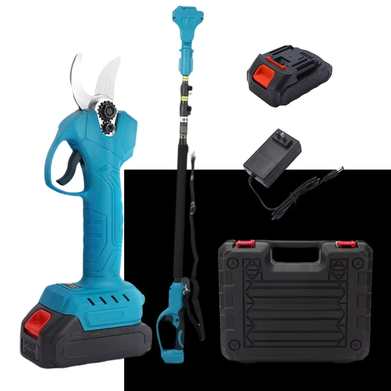 

Customized 25mm Cordless Battery Powered Electric Garden Pruner Set High Branch Cutter Extension Pole Secateurs Pruning Scissors