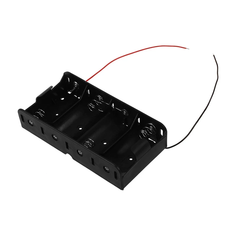 2 шт., пружинный зажим, черный, 4X1,5 в, размер D, держатель аккумуляторов