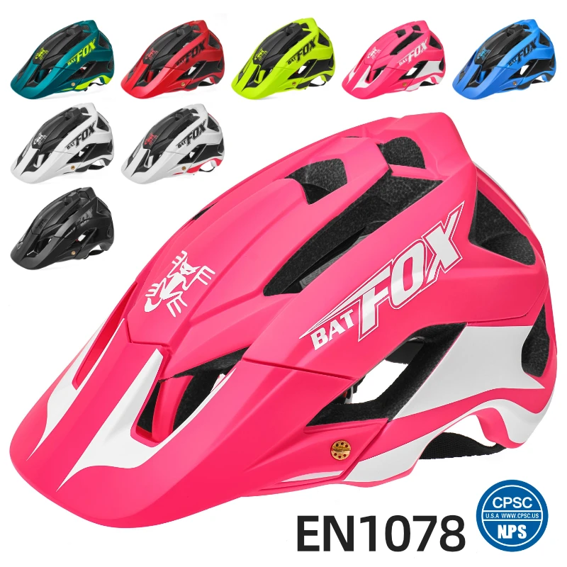 

Batfox women's cycling equipment pink riding helmets with light porous breathable cycling mountain helmet