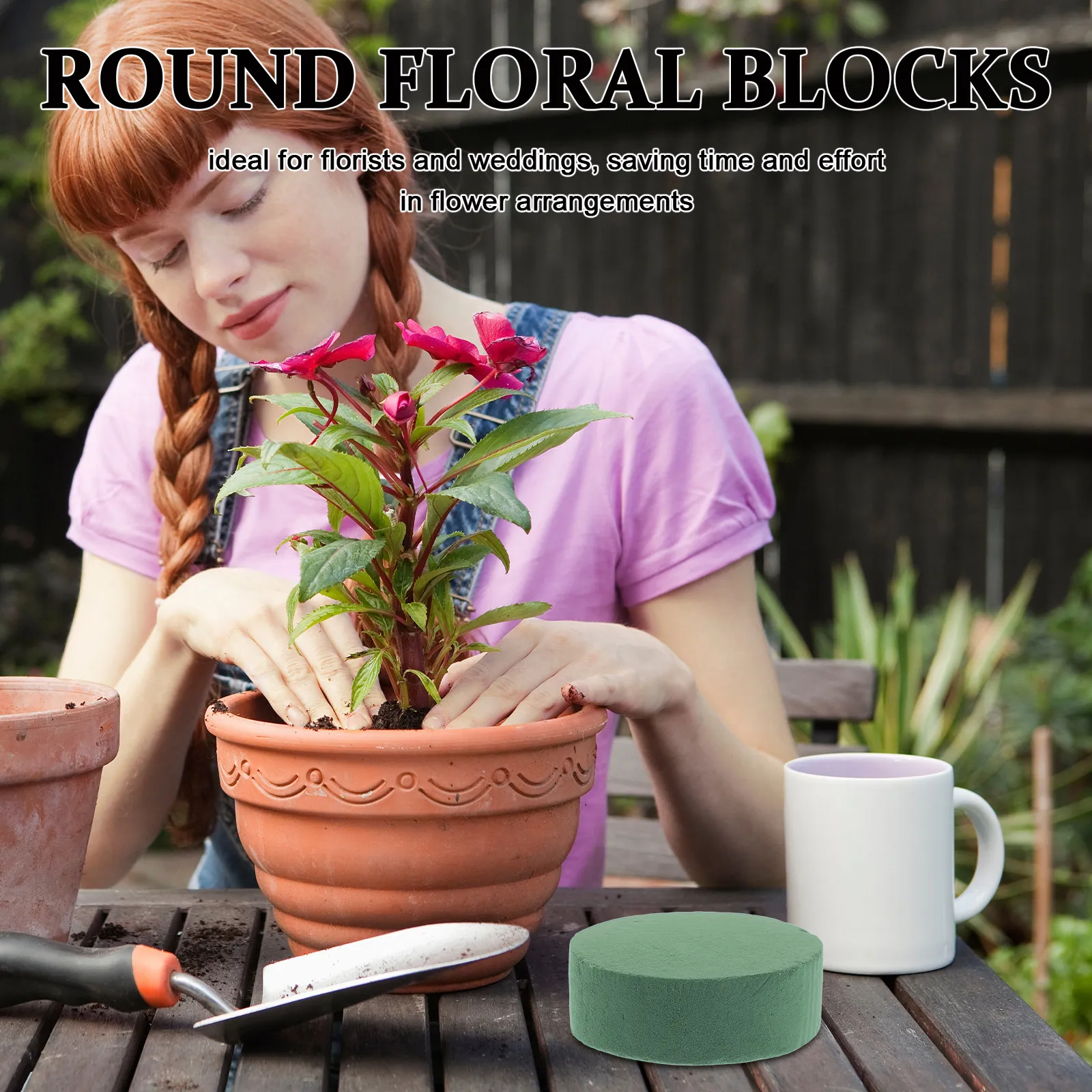 

Набор из 6 круглых флористических блоков из флористической пены, 4,5 дюйма, зеленые, жесткие, для влажных и сухих цветов, для свадебных мероприятий и флористических композиций