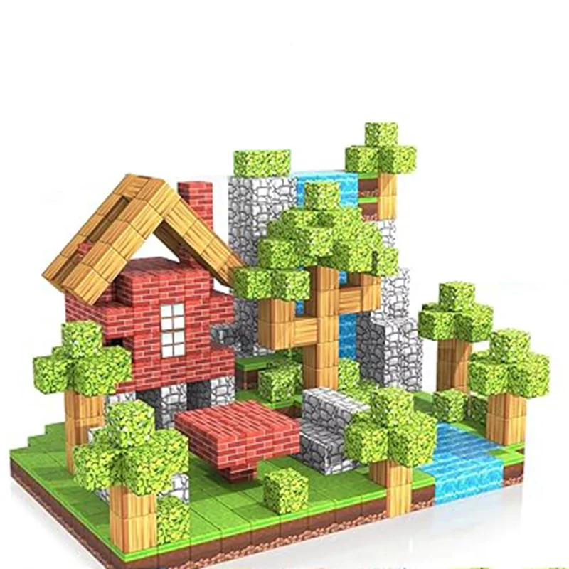 25-200 blocs de construction magnétiques-ensemble de jouets magnétiques créatifs, Kit de construction de cubes cadeaux de noël et d'halloween