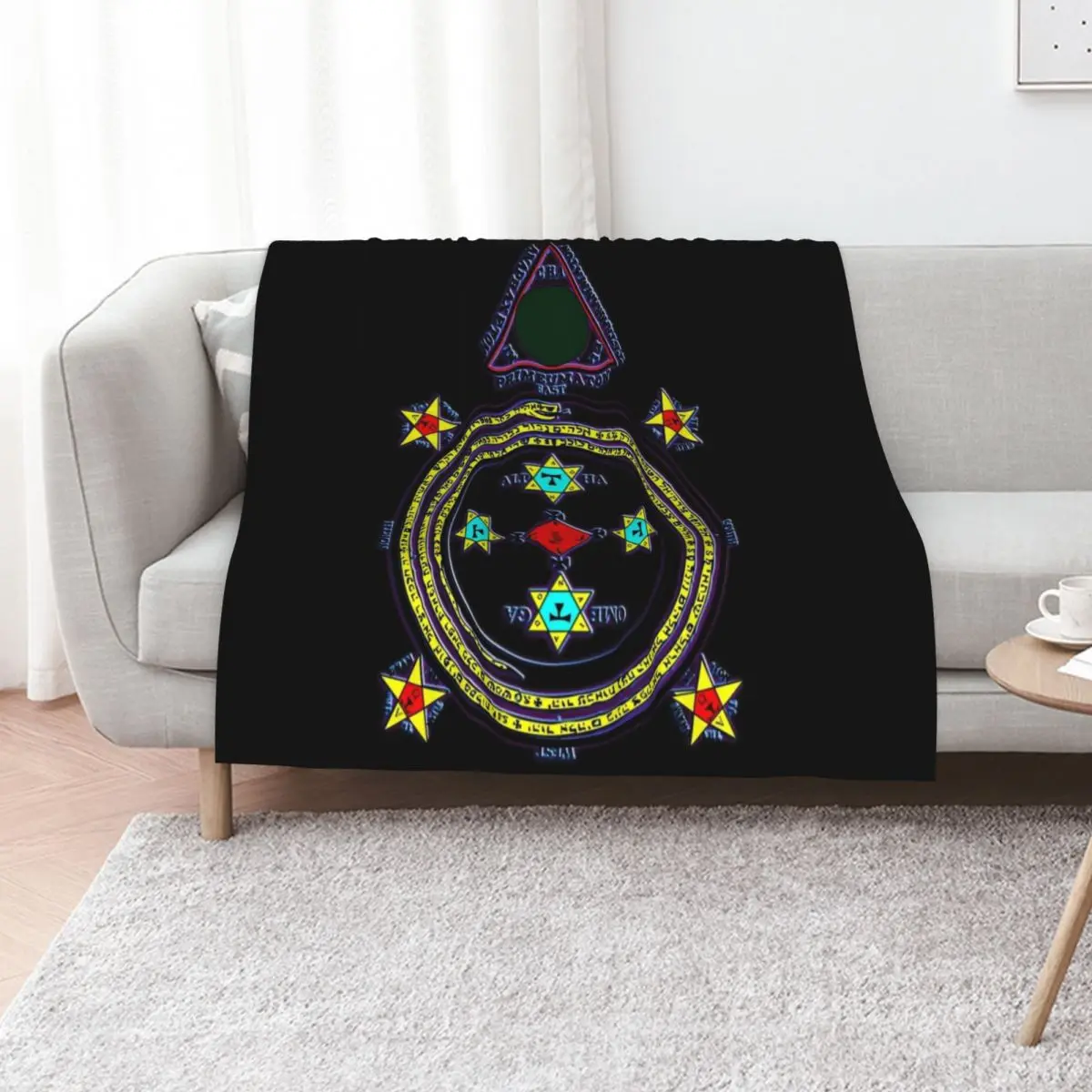 Solomon Circle Goetia Throw Blanket blankets and throws Retros Decorative Beds Plaid bed plaid for winter Blankets