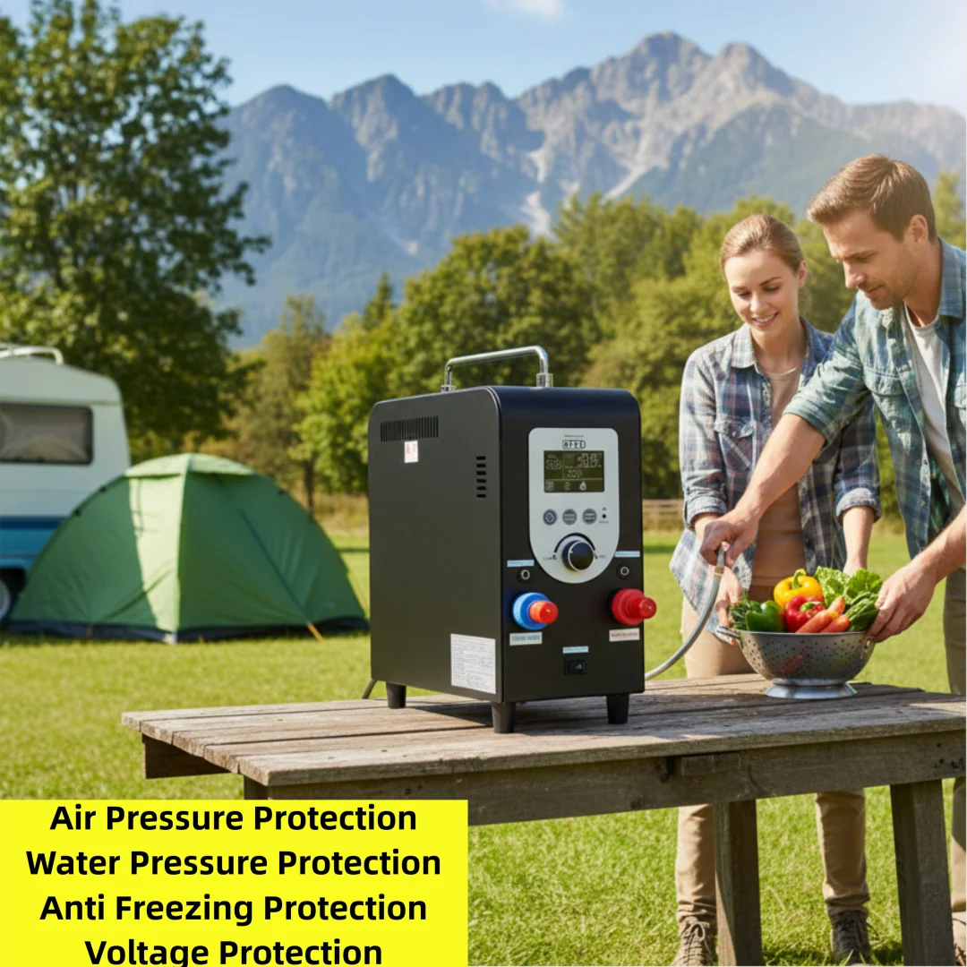 Portable Propane Tankless Water Heater Rechargeable DC12V Battery & Pump For Outdoor RV Camping Showers view 6