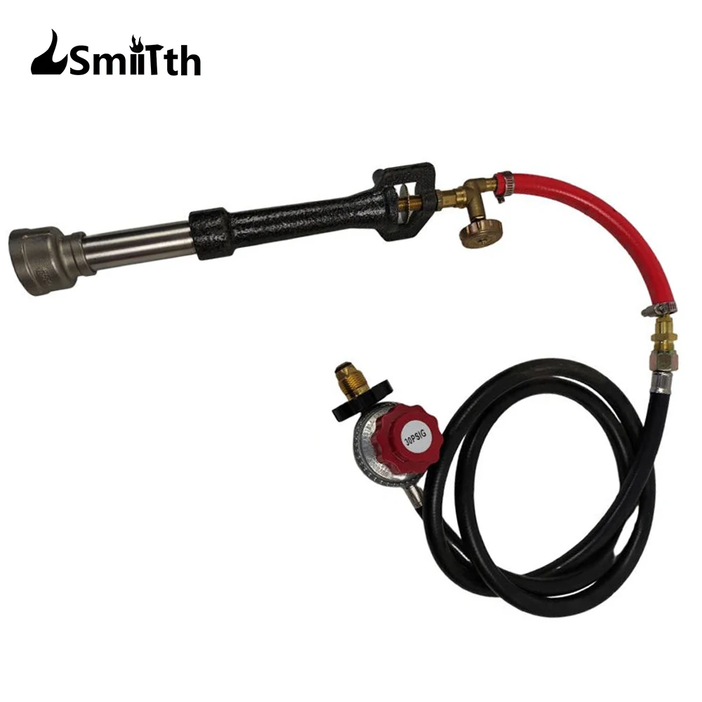 

LSMIITTH Propane Gas Forge Burner With Hose Regulator Blacksmith Knife Making Melt Furnace Air Choke Raku Kiln Farrier