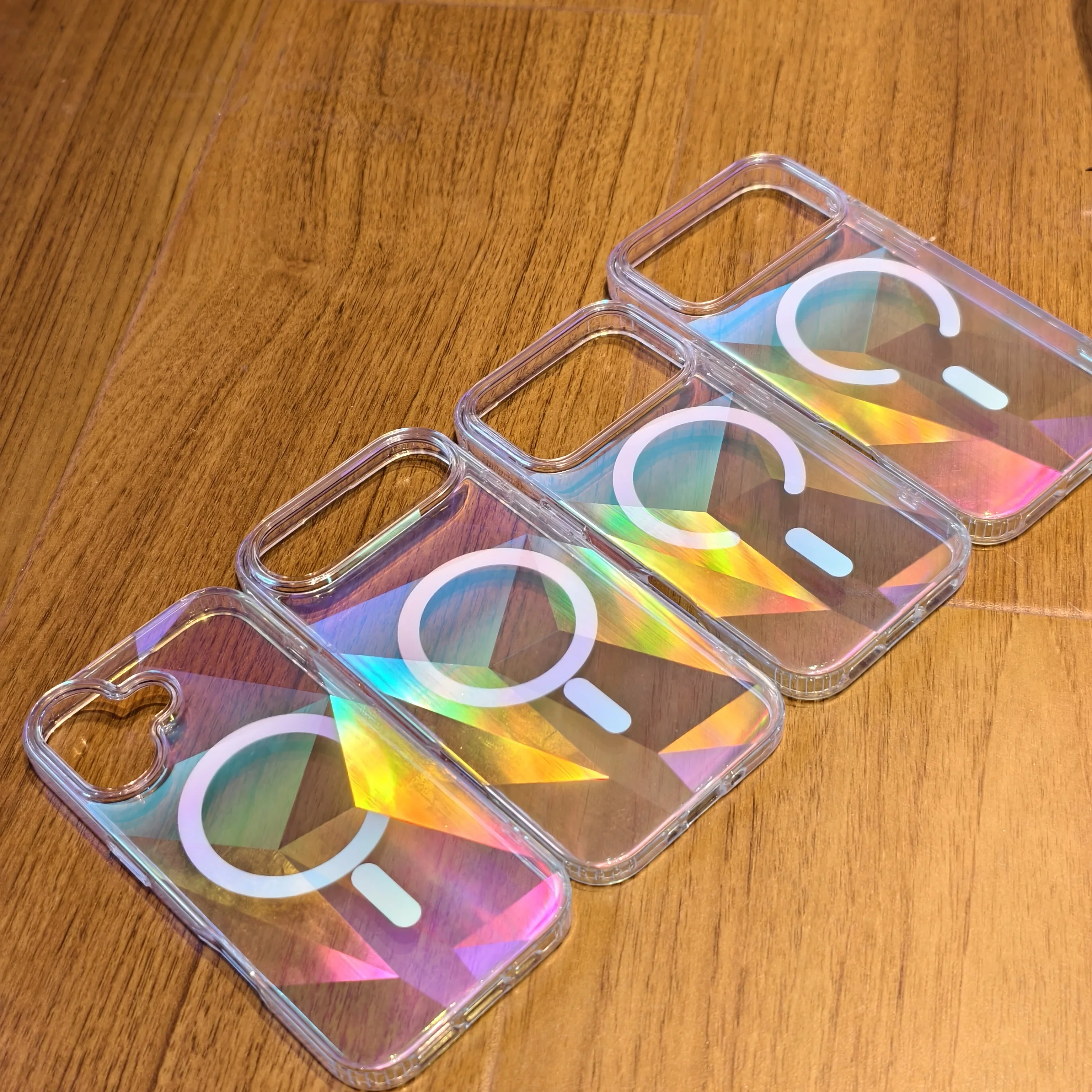 

Магнитный чехол с лазерным градиентом Aurora для iPhone 17, 16, 15, 14, 13, 12, Pro Max Plus Air, беспроводная зарядка для Magsafe, противоударный чехол