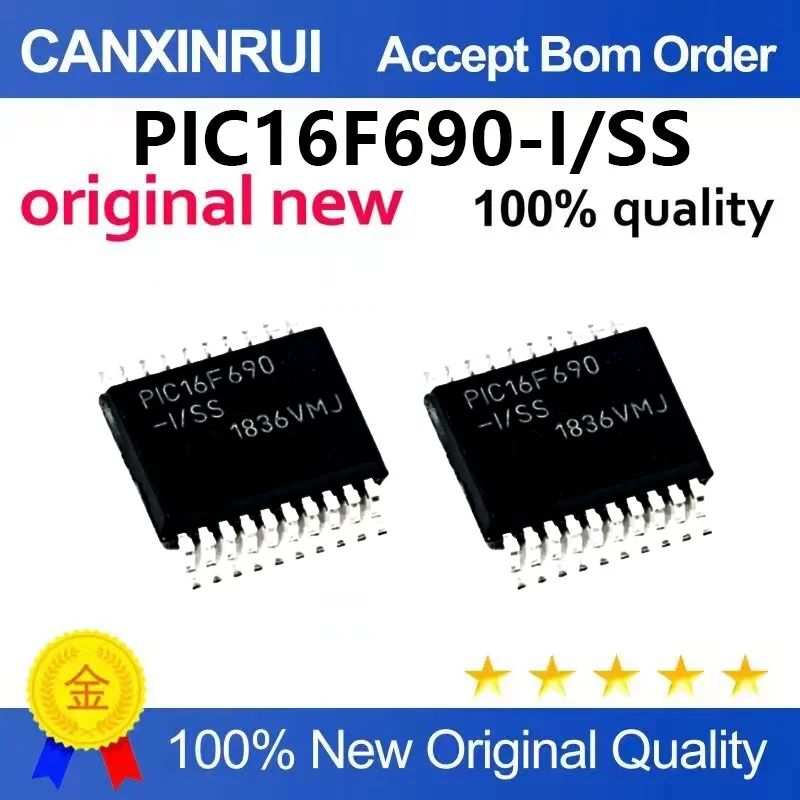 （5pcs-100pcs）Original genuine PIC16F690-I/SS patch SSOP20 PIC16F690 8-bit microcontroller chip