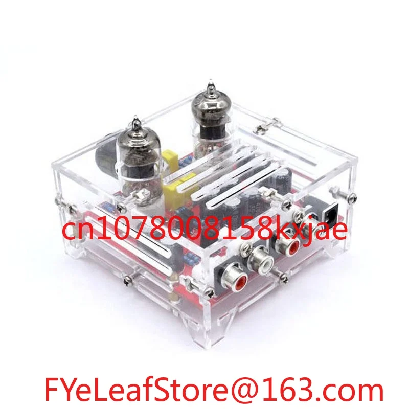 Amplifier Audio Finished Board HiFi 6J1 Class A Bile Duct Preamplifier Amplifier with Acrylic Chassis