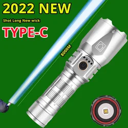 New Upgrade Memory function Powerful LED Flashlight TYPE-C USB Rechargeable Torch Shot Long 1500M Flash light Tactical Lantern