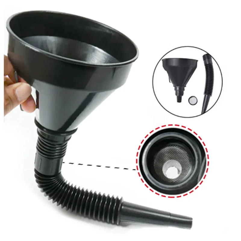 

Refueling Funnel with Filter Motorcycle Gasoline Engine Car Motorcycle 2 in 1 Refueling Funnel Fuel Filling Funnel Tool