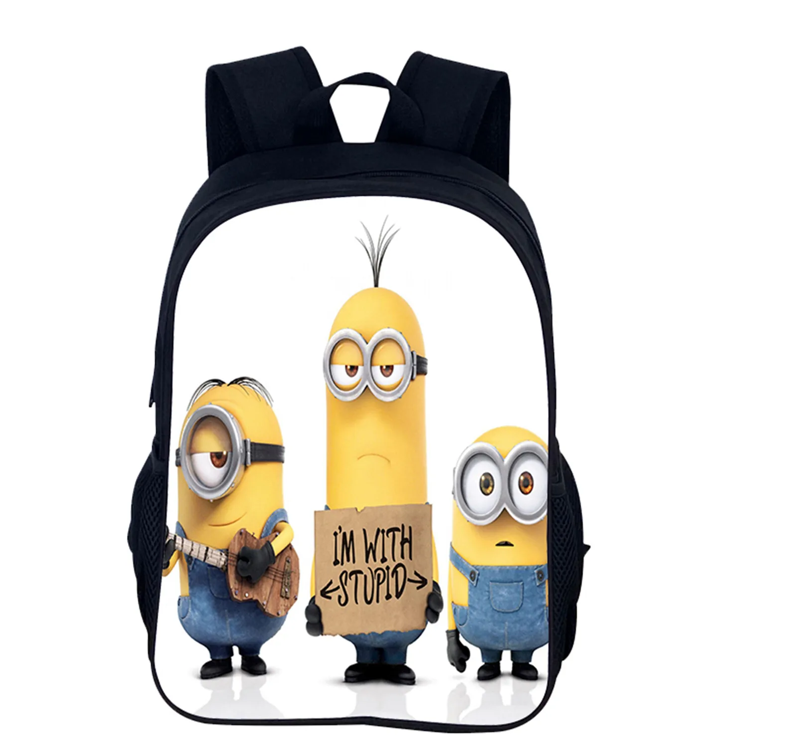 Little Kid Minions Waterproof School Bag Canvas Backpack,Student Lightweight Bookbag Daily Knapsack