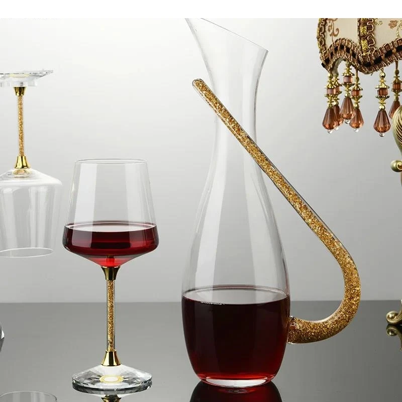 الشمال ضوء فاخر الذهب احباط كريستال زجاج كأس و الدورق مجموعة الأسرة حزب بار النبيذ الشمبانيا كوكتيل #2