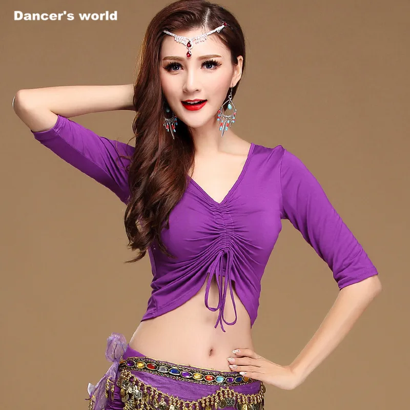 Girls dance top women dance T+shirt lady belly dance half sleeves top clothes belly dance clothing M,L,XL