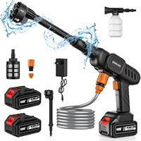6-IN-1 New High Pressure Washer Car Water Gun 20000mAh Home Garden Cleaning Washing Machine Gun No Toolbox for Makita Battery