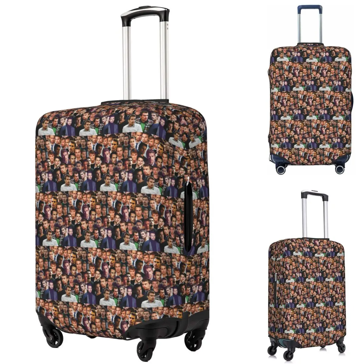 

Theo James Photo Collage Suitcase Cover Protection Elastic Travel Luggage Protector Covers for 18-32 Inch
