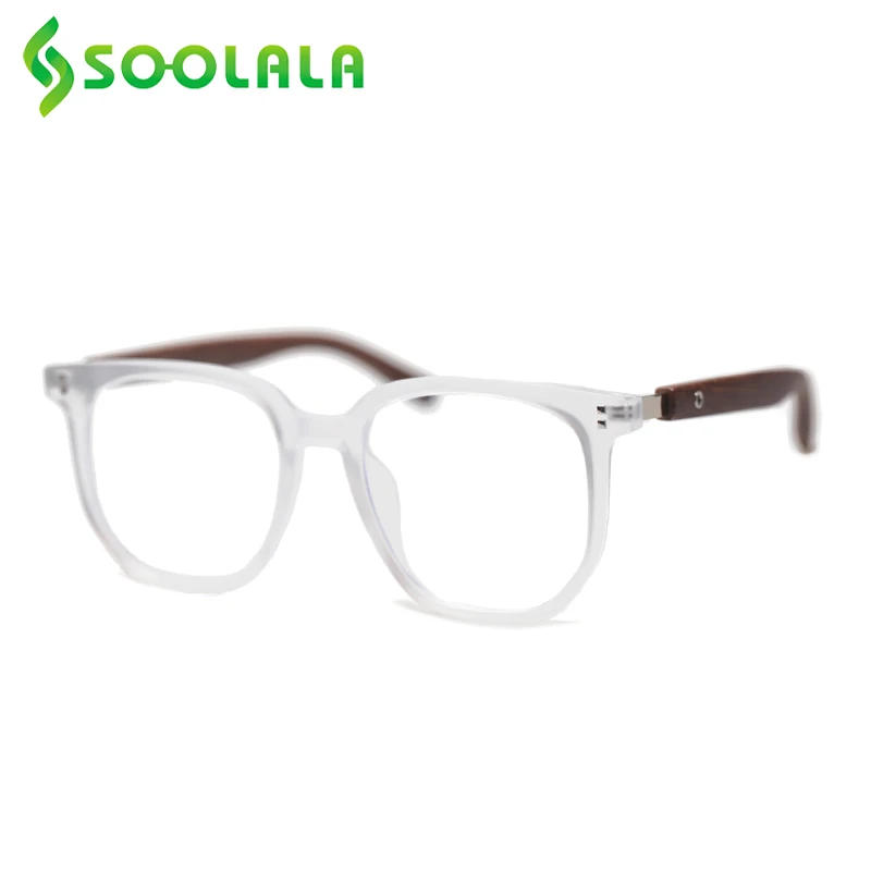 

SOOLALA Square Large Anti Blue Light Men Reading Glasses Women Lesebrille Herren Magnifying Presbyopic Computer Farsight Eyewear