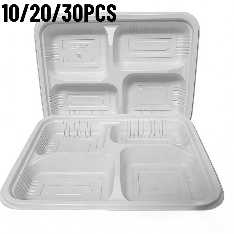 Platos de plástico blancos desechables para el hogar, platos cuadrados para ensalada y postre, restaurante, ensalada, fruta, fiesta, Picnics, vajilla, 10/20/30 Uds.