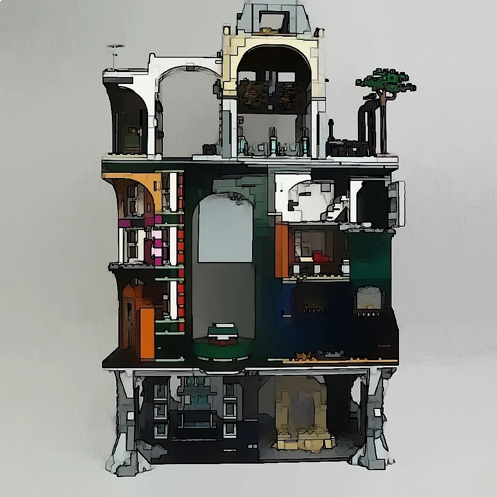 New Arrival Magic Model Building Blocks Station Assembling Toy Suitable for Assemble Christmas Adults Collectors Gift