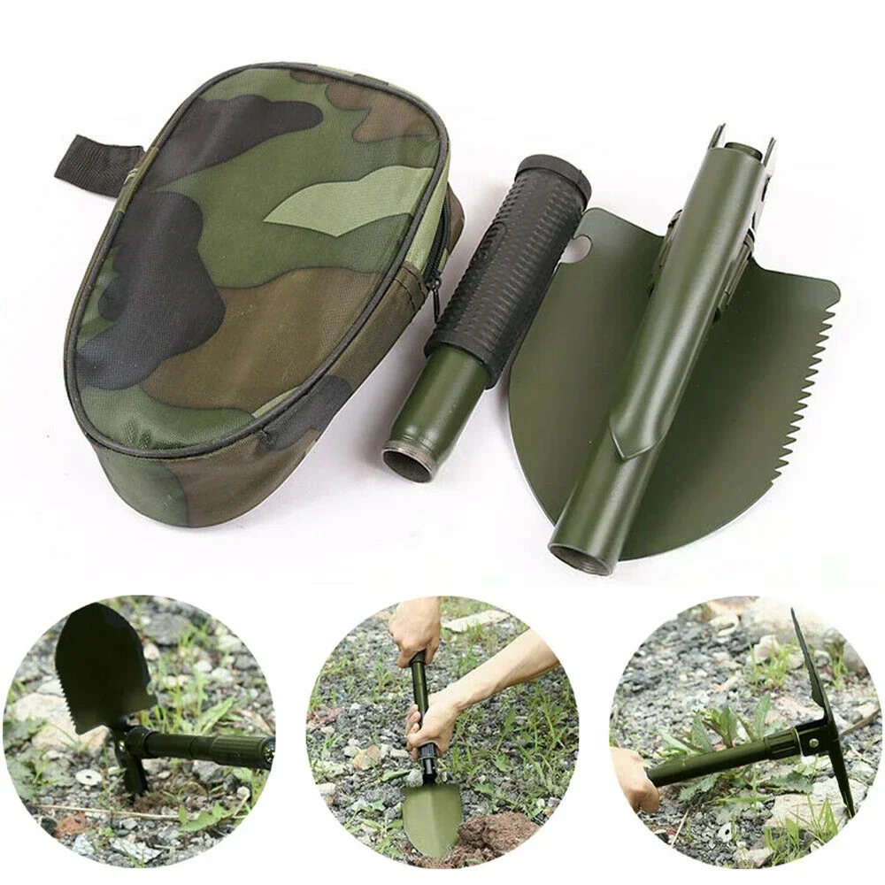Shovel Foldable Military Spad Camping Multifunctional Outdoor Survival Portable Engineer Carbon Steel Folding Shovel Gadget