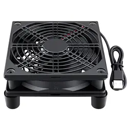 Router Cooling Fan DIY PC Cooler TV Box Wireless Silent Quiet DC 5V USB Power 120mm Fan 12CM W/Screws Protective Net