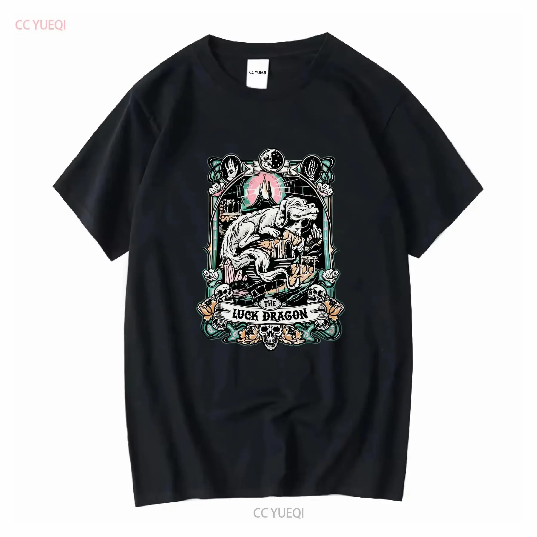 Neverending Story Luck Dragon T Shirt 80's Movie Fantasy Falcor long or short sleeves vintage Washed homme Stylish Casual