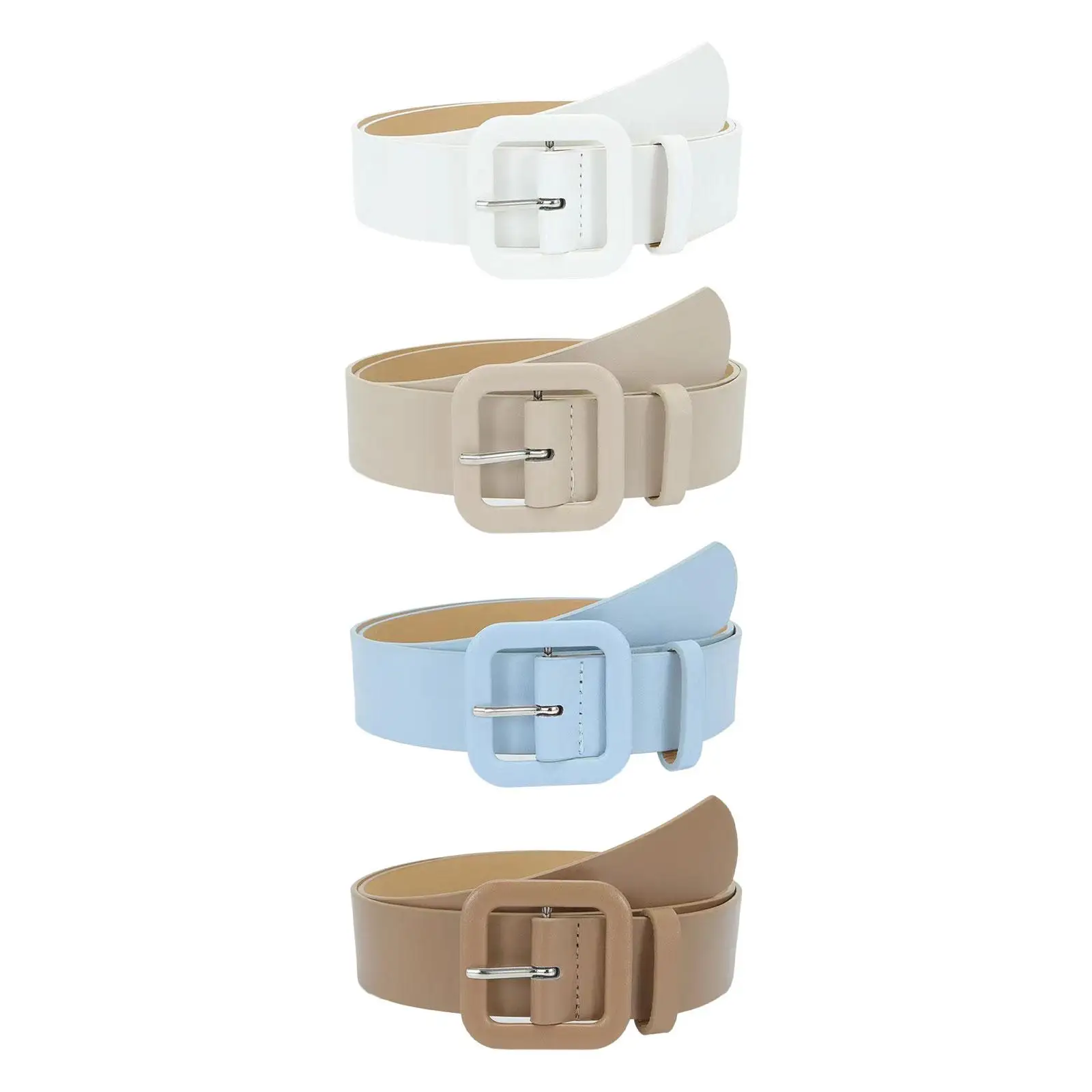 

Womens PU Leather Belt Adjustable Decorative Waist Belt for Coats Sweater