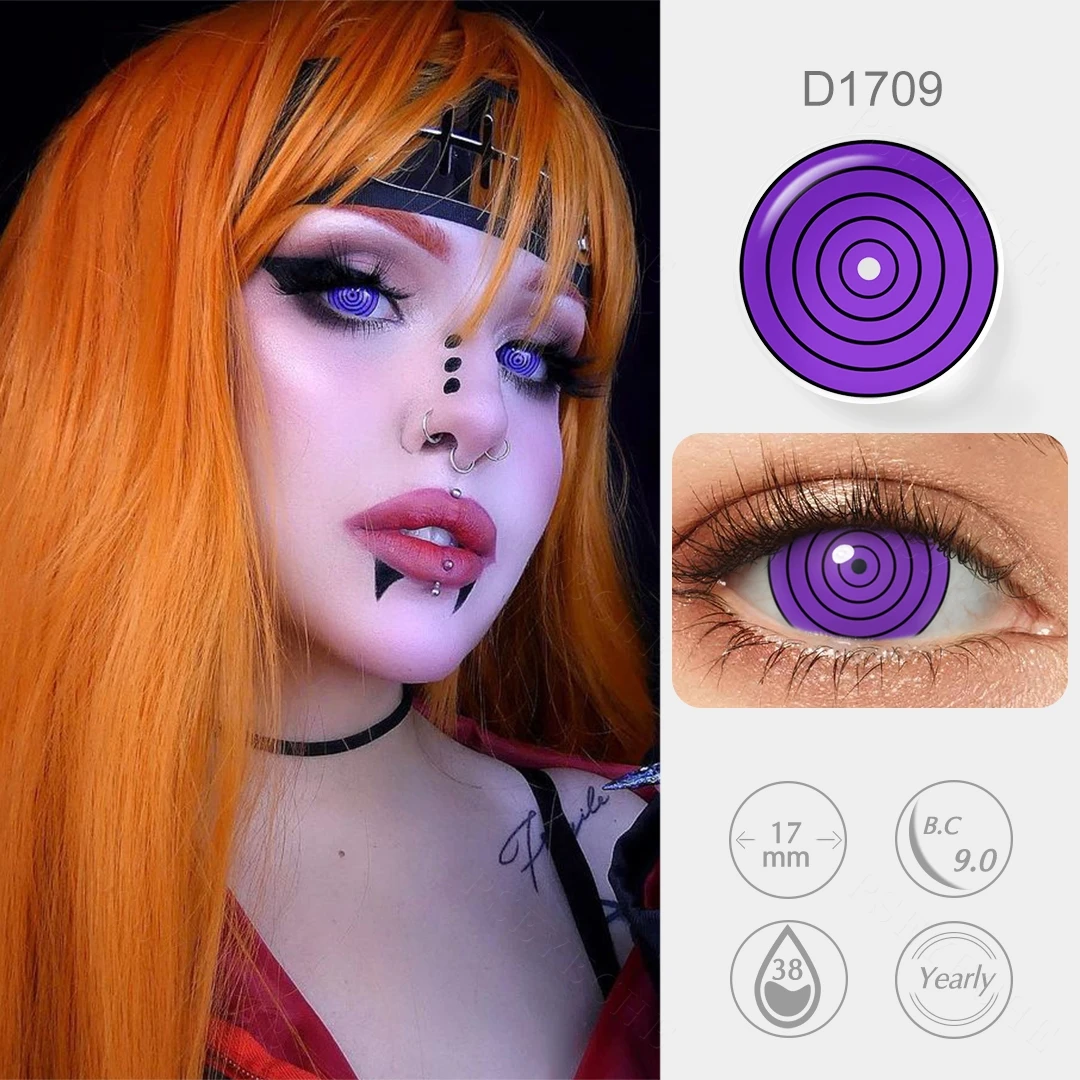 17MM Mini Sclera Contact Lens Pseyeche Tokyo Ghoul Lenses Halloween Lens Green Goblin Cosplay Contacts Red Black Rinnegan Lense