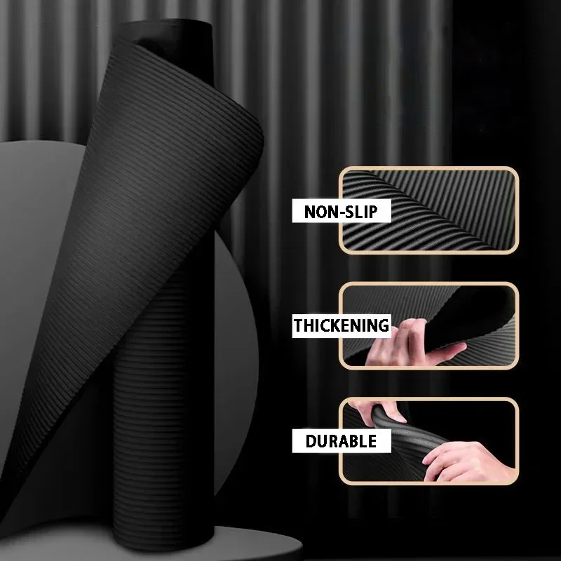 15MM Thick NBR Non-slip Yoga Mat High-density Sports Fitness Mat Home Sports Pilates and Gymnastics Exercise Gymnastics