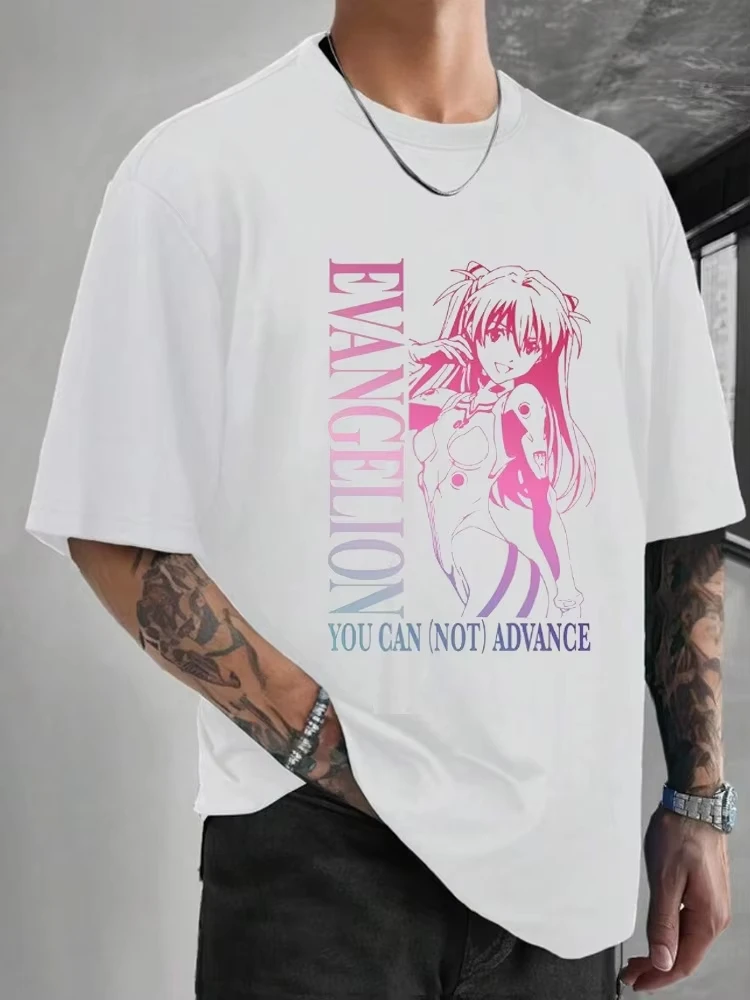 2026 Neue Sommer Trendige Anime Evangelion Grafik T-Shirts Herrenbekleidung Lässige Lockere Damen Kurzarm-Tops Y2K Kleidung