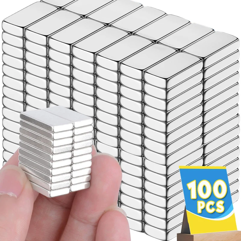 5/100PCS Mini Strong Magnets Cubes Neodymium Rectangular Magnetic Blocks DIY Crafts Fridge School Office Whiteboard Fixed Magnet