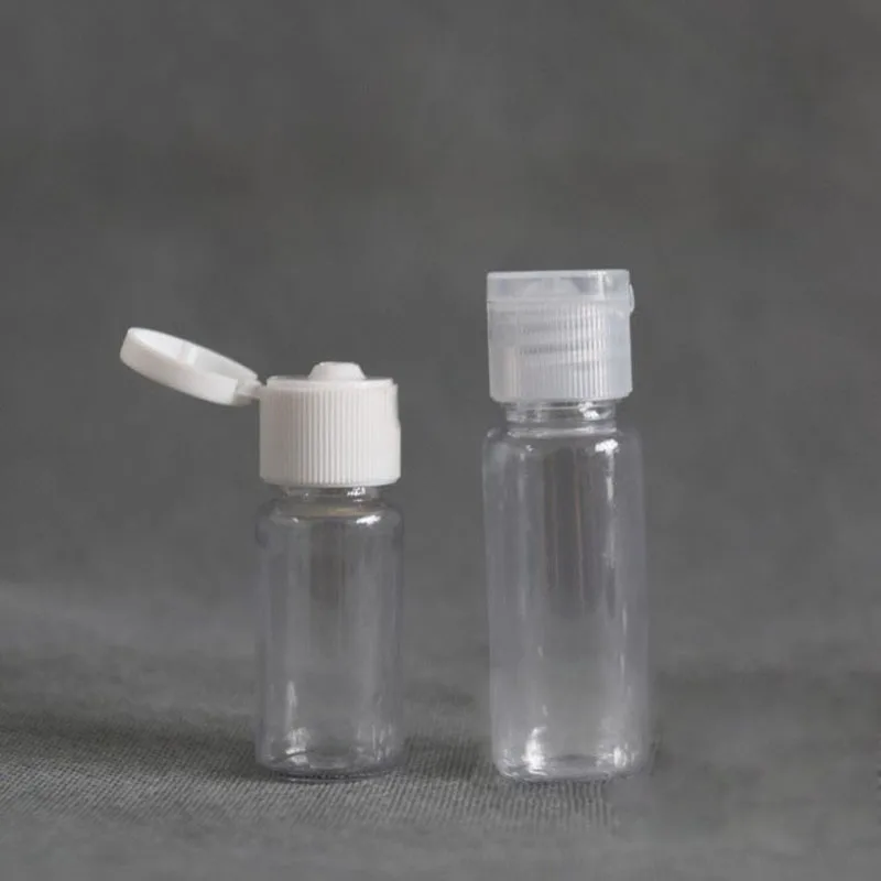 10 قطع من زجاجات السفر البلاستيكية 5 مل - 100 مل، زجاجات تخزين، حاويات فارغة قابلة لإعادة الملء مع غطاء قلاب مانع للتسرب لمستلزمات النظافة #3