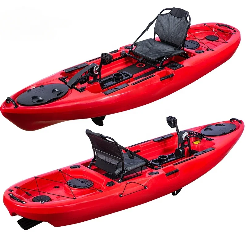 

10ft Kayak with Pedal for 1 Person Kayaks Rowing Boat Foot Propel Angler Sport Fishing