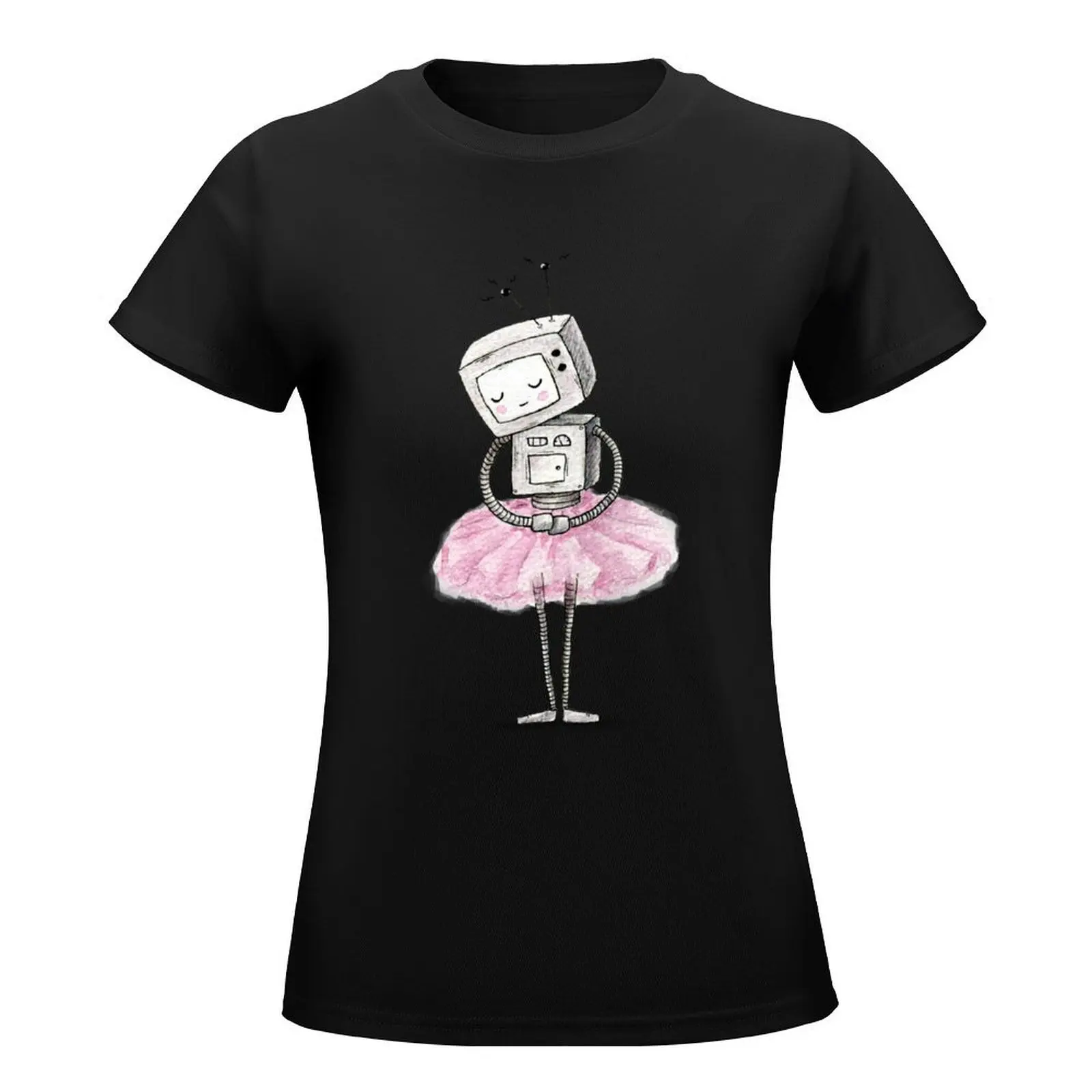 Ballerina dancer robot T-Shirt cute tops lady clothes Blouse t-shirt dress for Women sexy