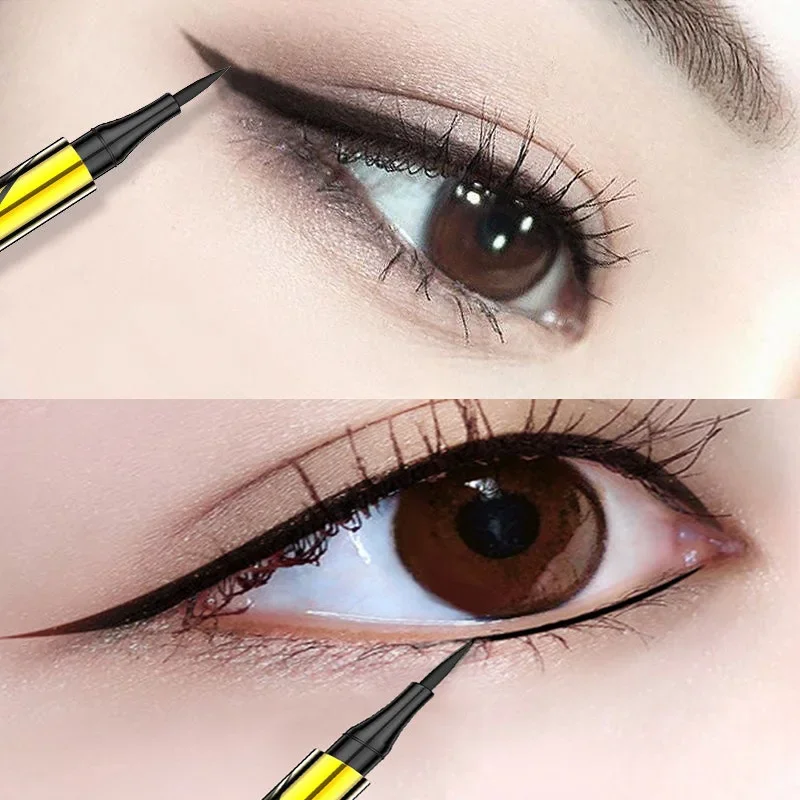 Black Liquid Eyeliner Waterproof Long Lasting Eye Liner Pencil Quick Drying Not Bloom Natural Eyeliner Liquid Pen Cosmetic Tools