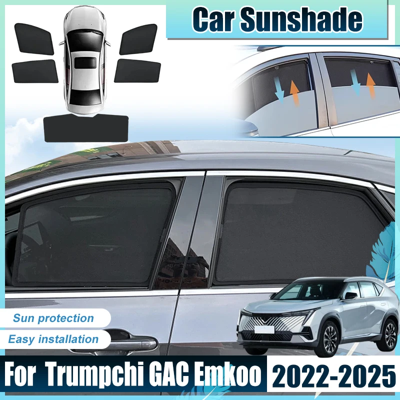 

For Trumpchi GAC Emkoo Accessories 2022 2023 2024 2025 Car Window Sun Shades Net Covers light Shield Baffle Mesh Screen Parasol