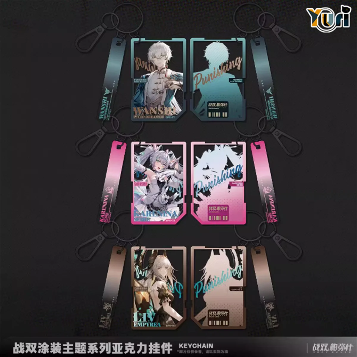 Game GRAY RAVEN:PUNISHING Luna Lee Watanabe Wanshi Hanying Nanami Official Original Acrylic Keychain Pendant Cute Anime Cosplay