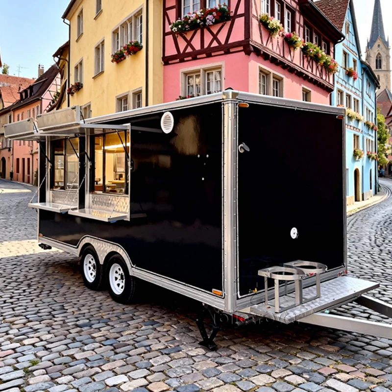 

Оптовая продажа: Мобильный уличный фудтрак-прицеп для уличной торговли, полностью оборудованный, с окном для выдачи еды